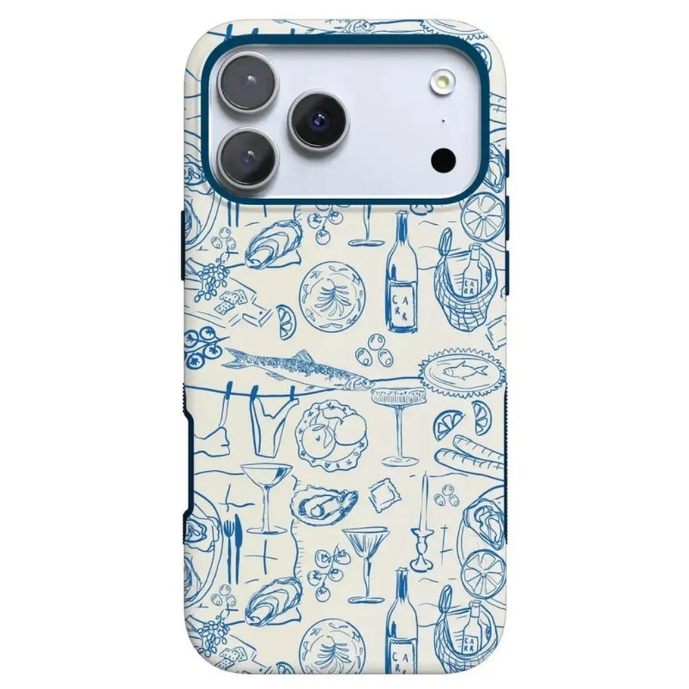 Brand New Casely Amalfi Aperitivo Google Pixel 9/9 Pro Blue and White Phone Case